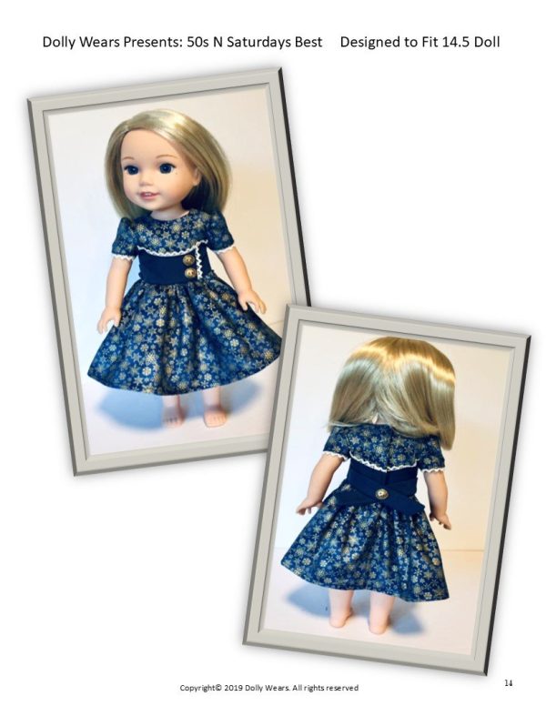 50s N Saturdays Best 14.5  Doll Clothes Pattern For Cheap - Image 2