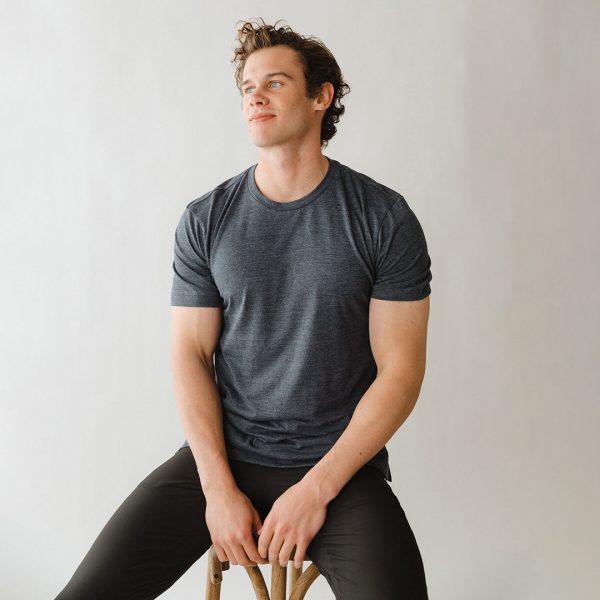Men s Classic Tee, Heather Navy Supply
