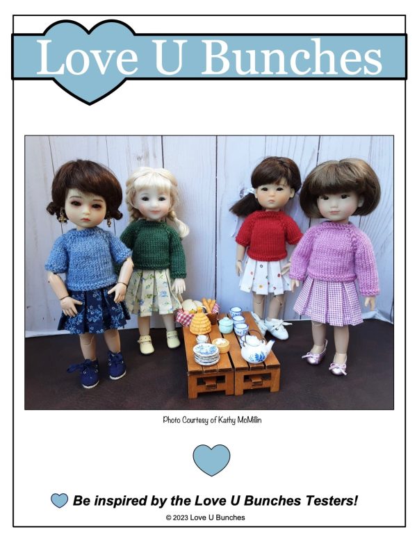 All Weather Sweater Knitting Pattern for 8 Inch BJD such as Ten Ping and Mini Sara For Sale - Image 3