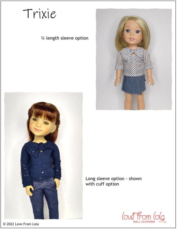 Trixie 14.5-15  Doll Clothes Pattern For Discount - Image 3
