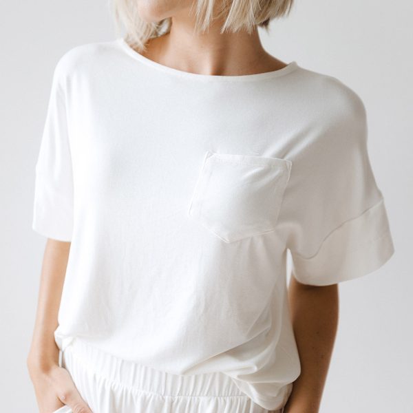 Serenity Boxy Tee, Ivory Sale - Image 3