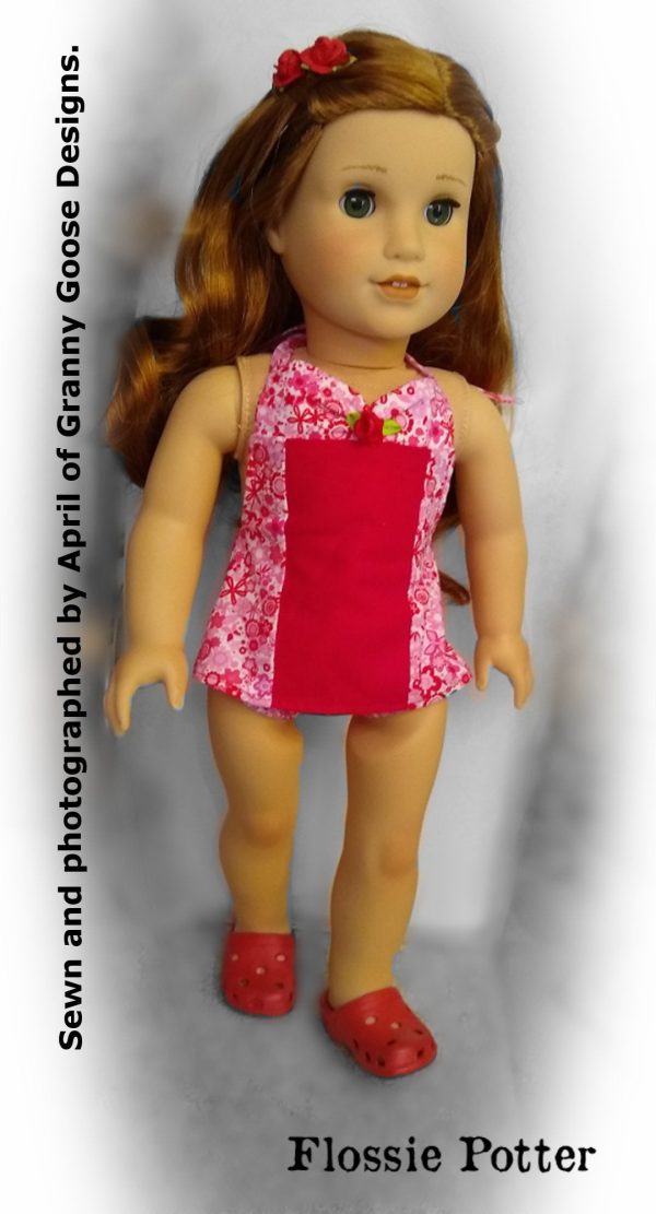 1950s Swimsuit and Retro Swim Cap Bundle 18  Doll Clothes Pattern Cheap - Image 4