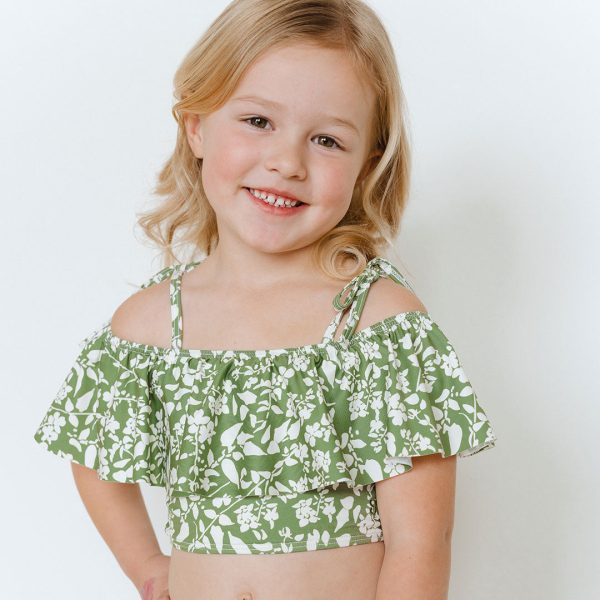 Mini Wave Petal Two-Piece Set, Sage Ivy For Sale - Image 3