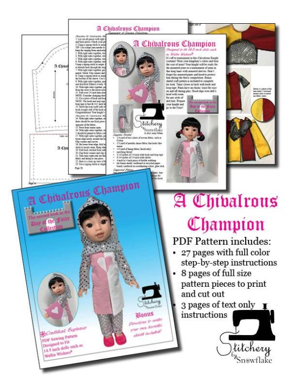 A Chivalrous Champion 14.5  Doll Clothes Pattern Online - Image 5