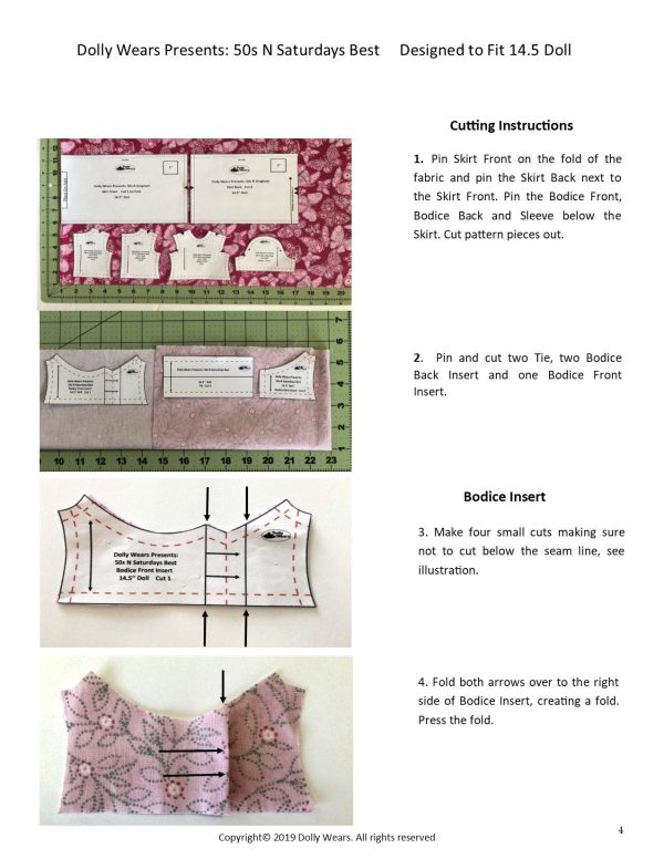 50s N Saturdays Best 14.5  Doll Clothes Pattern For Cheap - Image 4