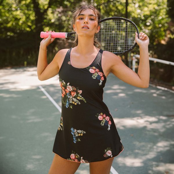 Tennis Dress, Rose Black on Sale