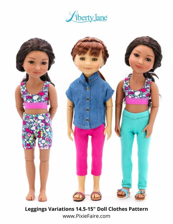 Leggings Variations 14.5-15 Inch Doll Clothes Pattern Online - Image 3