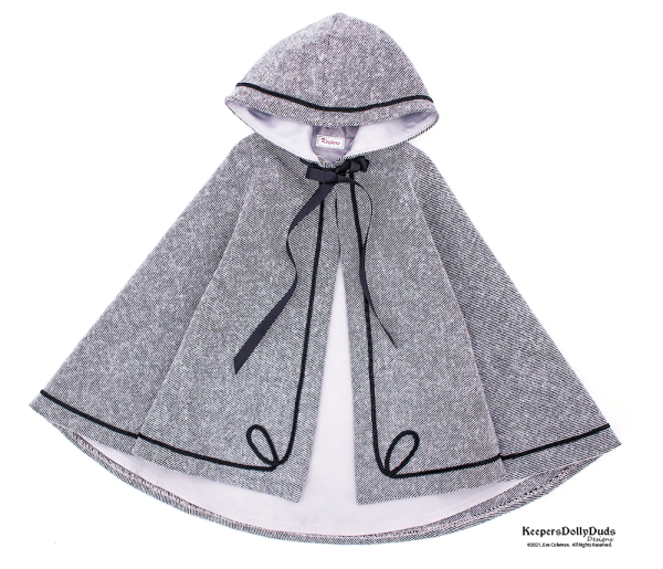 Hooded Cloak 18  Doll Clothes Pattern Hot on Sale - Image 3