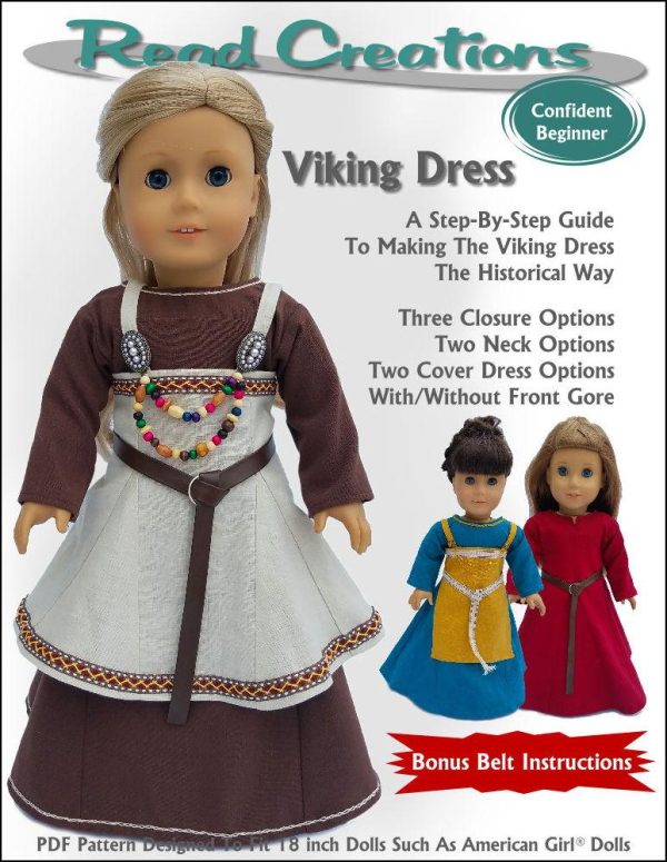 Viking Dress 18  Doll Clothes Pattern For Cheap