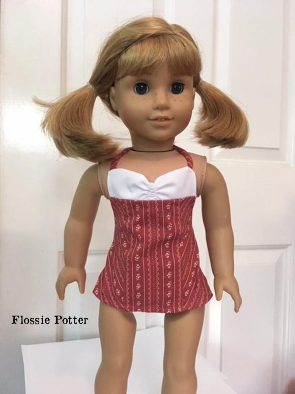 1950s Swimsuit and Retro Swim Cap Bundle 18  Doll Clothes Pattern Cheap - Image 2