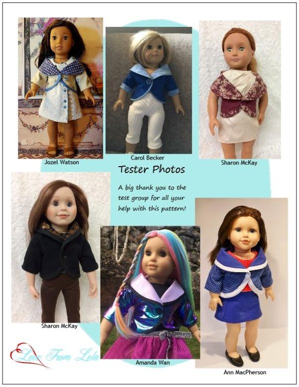 Circles Around Jacket 18  Doll Clothes Pattern Hot on Sale - Image 4