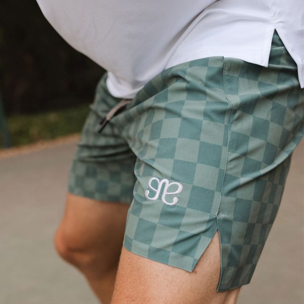 Grit Shorts, Sage Check Fashion - Image 4