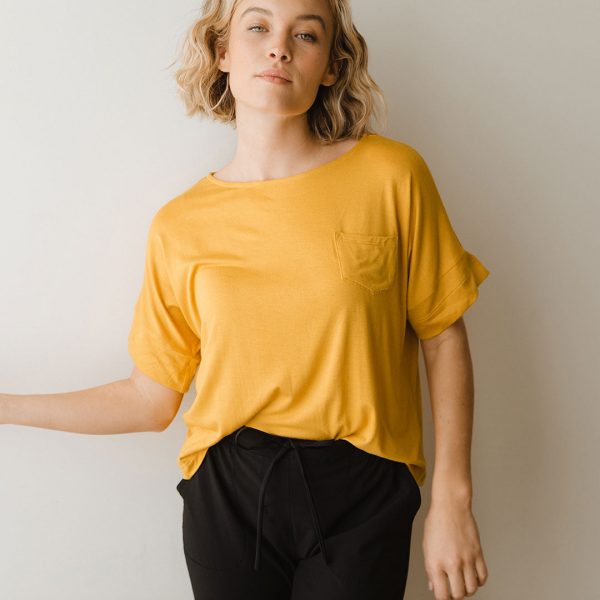 Relaxed Tee, Mustard Online Sale - Image 2