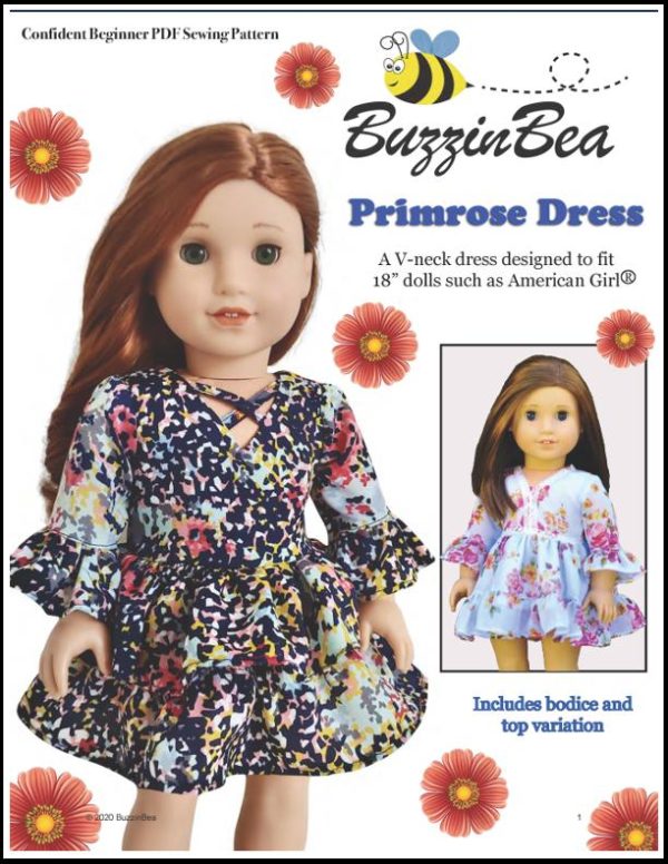 Primrose Dress 18  Doll Clothes Pattern Online Sale