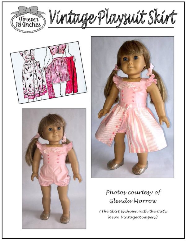 Vintage Playsuit Skirt 18  Doll Clothes Pattern Online Sale - Image 2