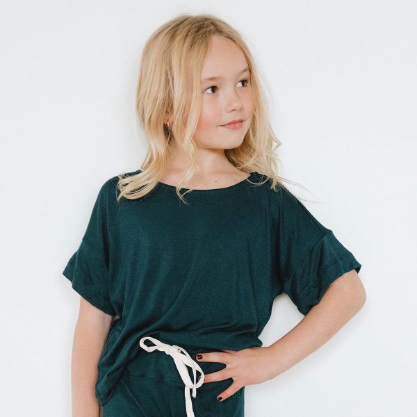Mini Boxy Tee, Hunter Green Online Hot Sale