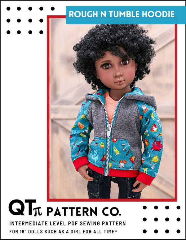 Rough N Tumble Hoodie Pattern For A Girl For All Time Dolls Hot on Sale