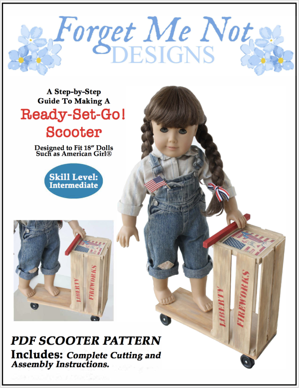 Ready, Set, Go! Scooter 18  Doll Crafting Pattern Online Hot Sale
