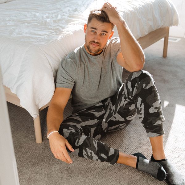 Men s At Ease Joggers, Grey Camo Online - Image 4