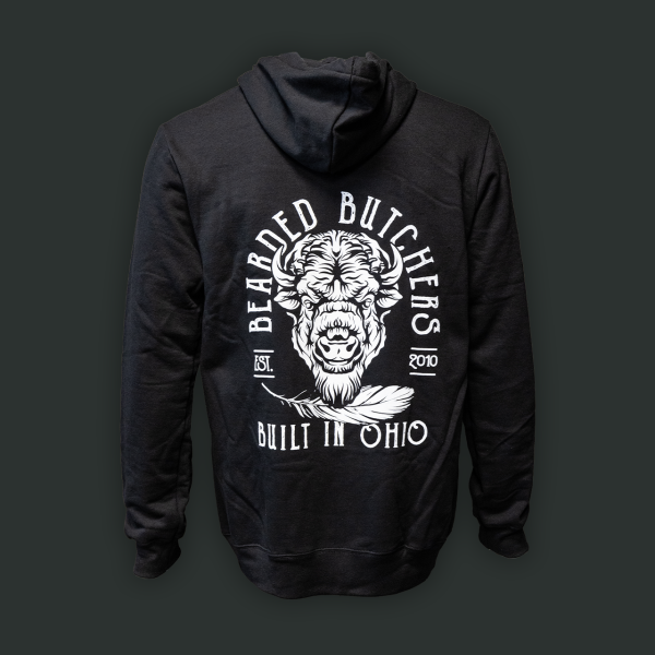 Bearded Butchers Bison Head Zip Hoodie on Sale
