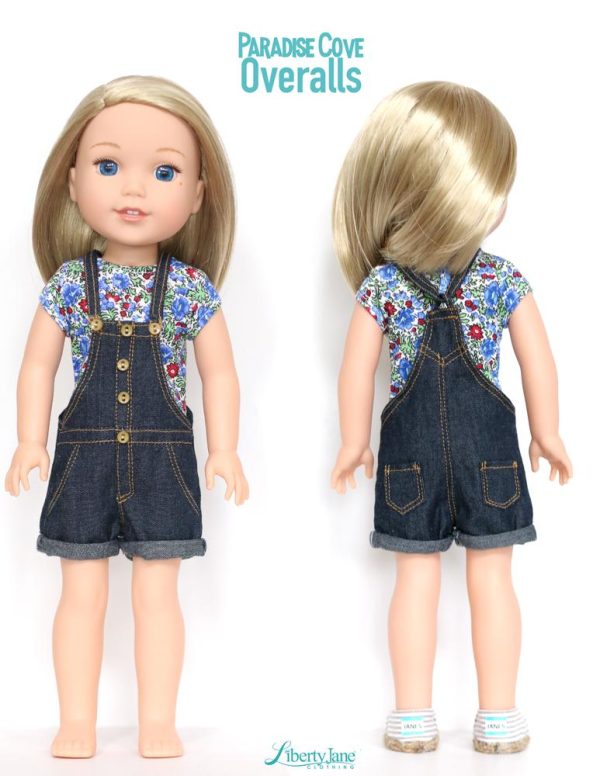 Paradise Cove Overalls 14 - 14.5 inch Doll Clothes Pattern For Sale - Image 2