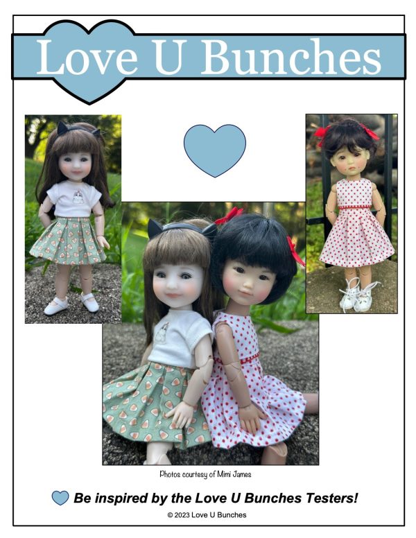Petite Pleats Skirt Pattern for 8 Inch BJD such as Ten Ping and Mini Sara For Sale - Image 2