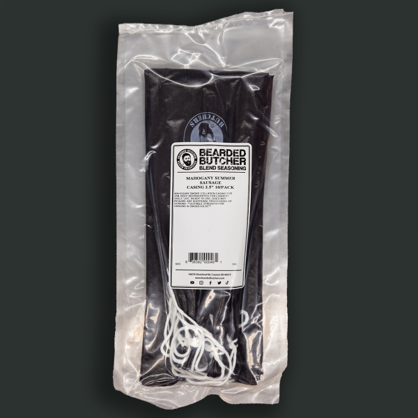 10 Pack of 2.5  x 20  CASING ONLY Mahogany Summer Sausage Supply - Image 5