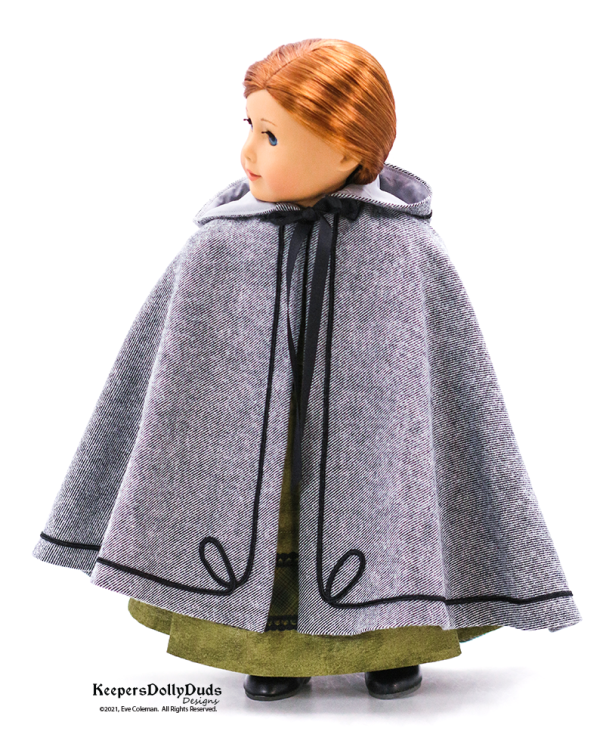 Hooded Cloak 18  Doll Clothes Pattern Hot on Sale - Image 2