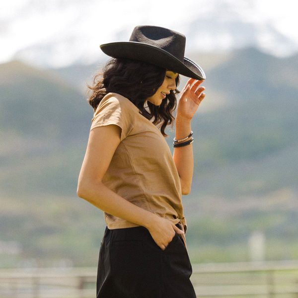 Front Tie Top, Brown For Sale - Image 4