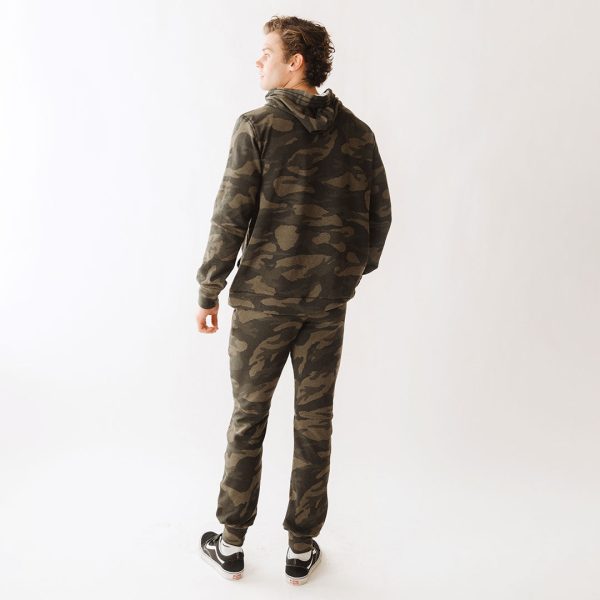 Men s At Ease Joggers, Green Camo Discount - Image 5