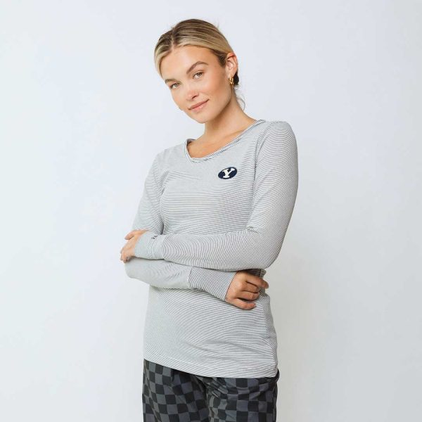 BYU Go Long Crew, Sweet Stripe For Discount - Image 3