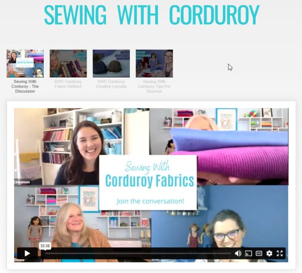 Sewing With Corduroy Fabric Master Class Video Course Sale - Image 2