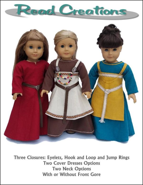 Viking Dress 18  Doll Clothes Pattern For Cheap - Image 3