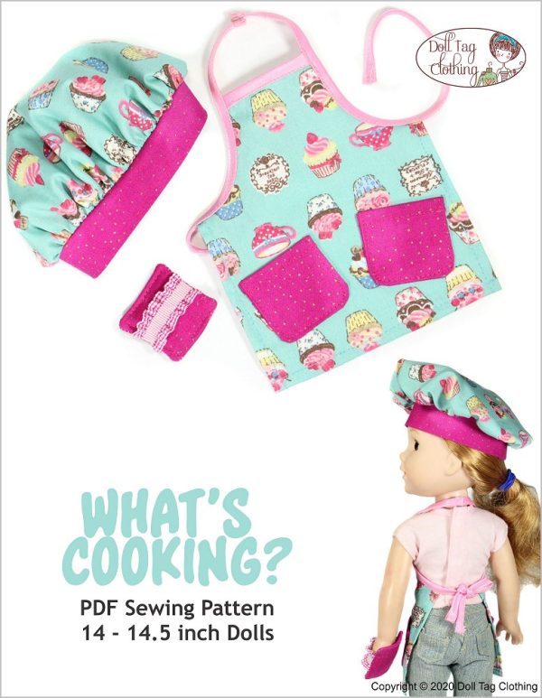 What s Cooking? 14-14.5  Doll Clothes Pattern Cheap - Image 2