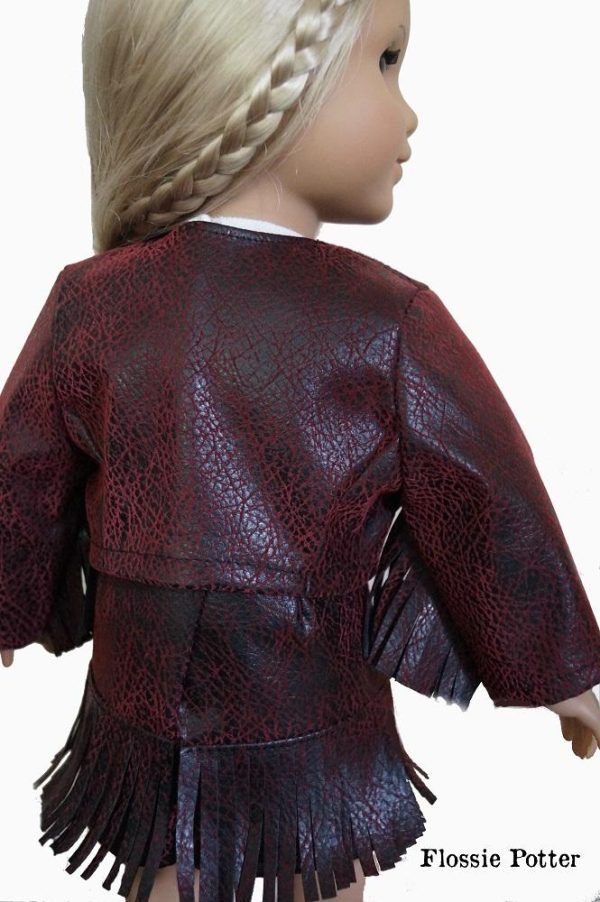 1970s Fringe Jacket & Mini Skirt 18  Doll Clothes Pattern For Sale - Image 3