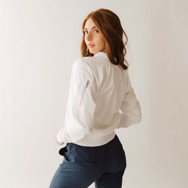 BYU Bomber Jacket, White For Cheap - Image 3