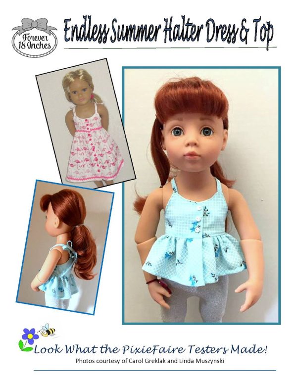Endless Summer Halter Dress & Top Pattern for Kidz N Cats and 19  Gotz Dolls Online Sale - Image 4