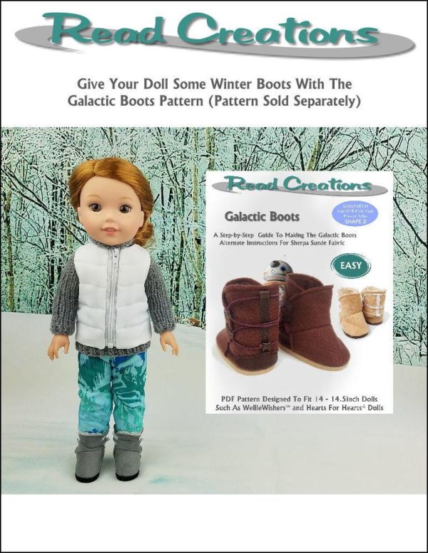 Snow Pants 14-14.5  Doll Clothes Pattern For Discount - Image 4