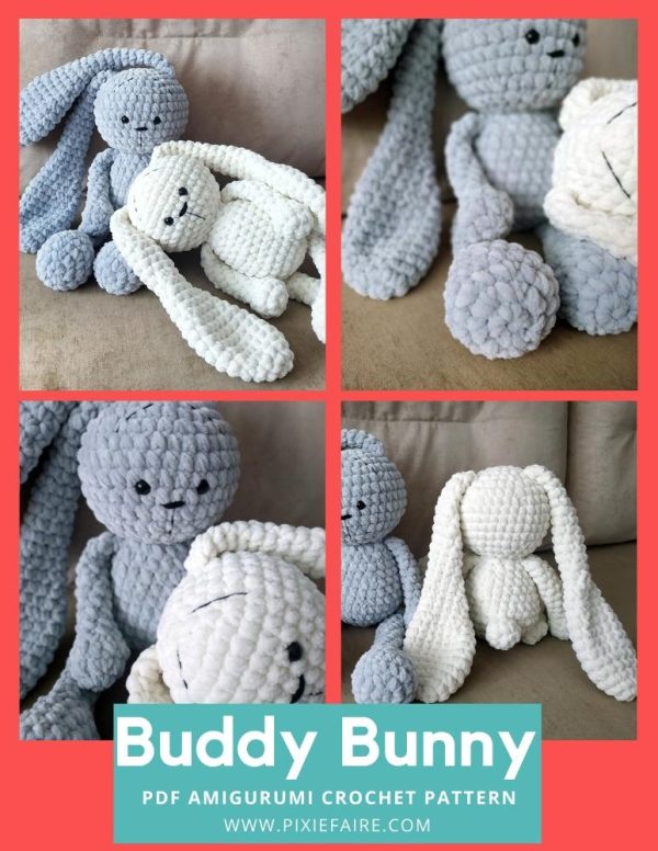 Buddy Bunny Amigurumi Crochet Pattern For Sale - Image 2