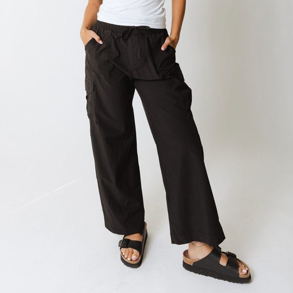 Audrey Cargo Trouser, Black Online now