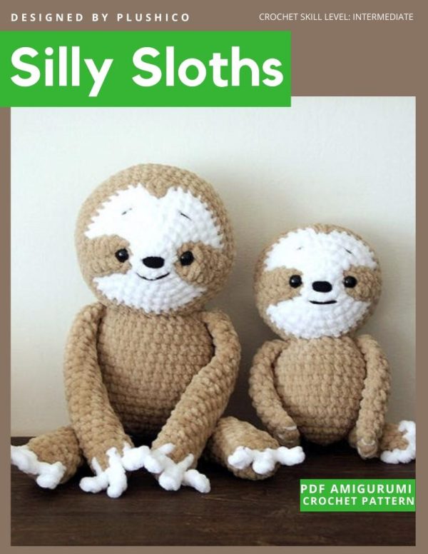 Silly Sloths Amigurumi Crochet Pattern For Sale