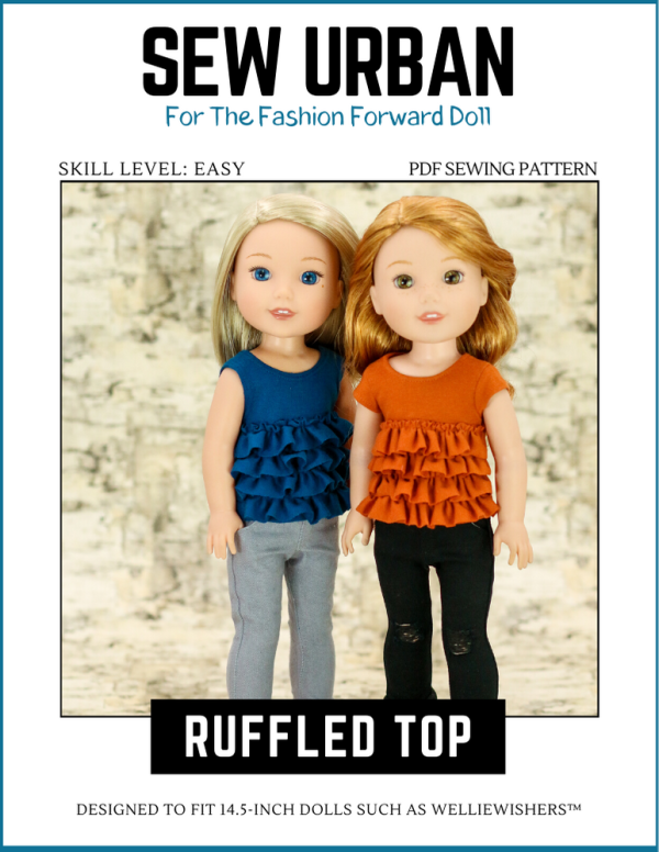 Ruffled Top 14.5  Doll Clothes Pattern Supply