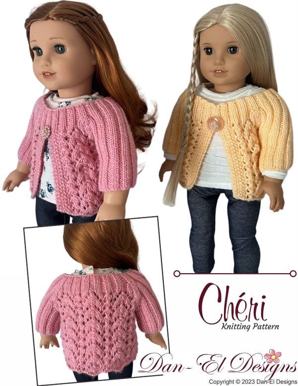 Chéri 18  Doll Clothes Knitting Pattern Cheap - Image 2