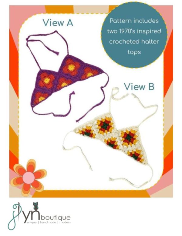 Sunshine  n Daisies Halter Top 18  Doll Clothes Crochet Pattern Online Hot Sale - Image 2