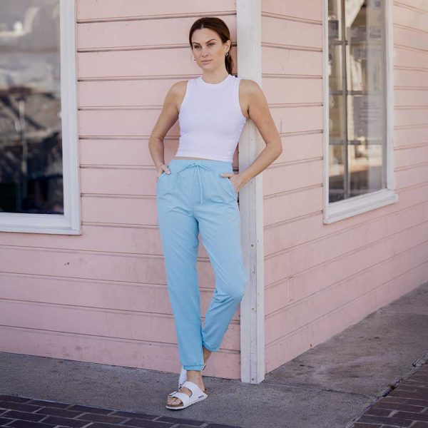 Everywhere Joggers, Aqua Blue For Sale - Image 2
