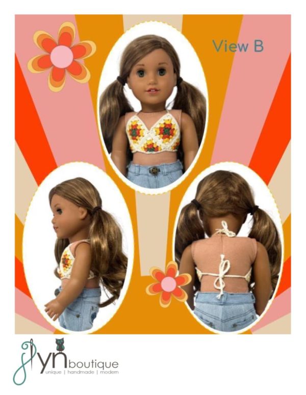Sunshine  n Daisies Halter Top 18  Doll Clothes Crochet Pattern Online Hot Sale - Image 3