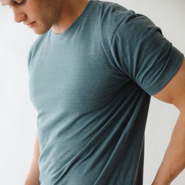 Men s Classic Tee, Heather Blue Supply - Image 4