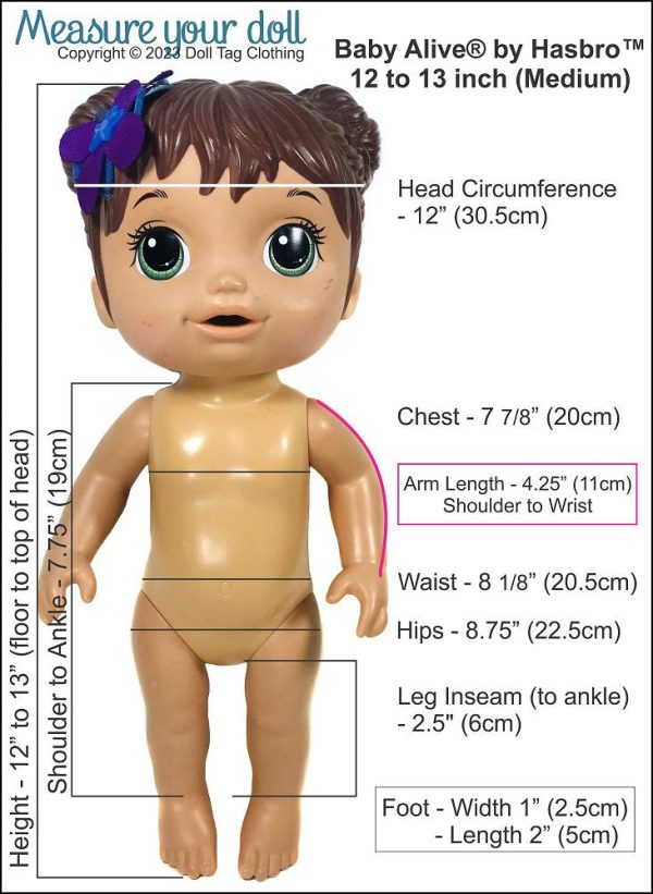 Strawberry Patch Pattern for 12-13  Baby Alive Dolls Supply - Image 3