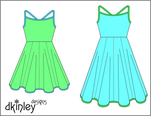 Sweet All Around Sundress 18  Doll Clothes Pattern For Cheap - Image 3