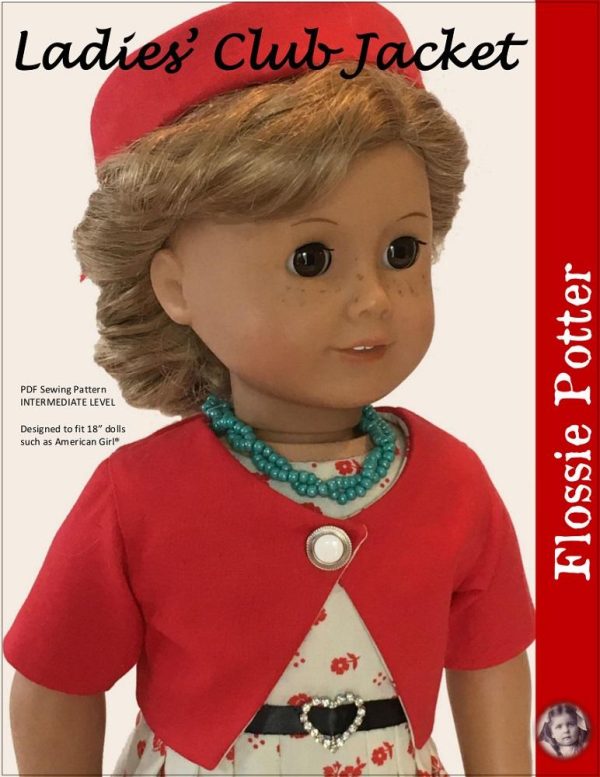 Ladies  Club Jacket 18  Doll Clothes Pattern For Sale